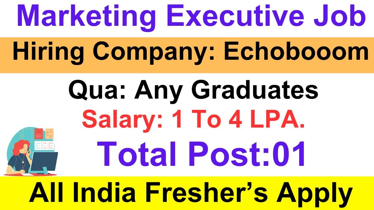 Marketing Executive Job For Fresher Graduate Student, Free Online Apply