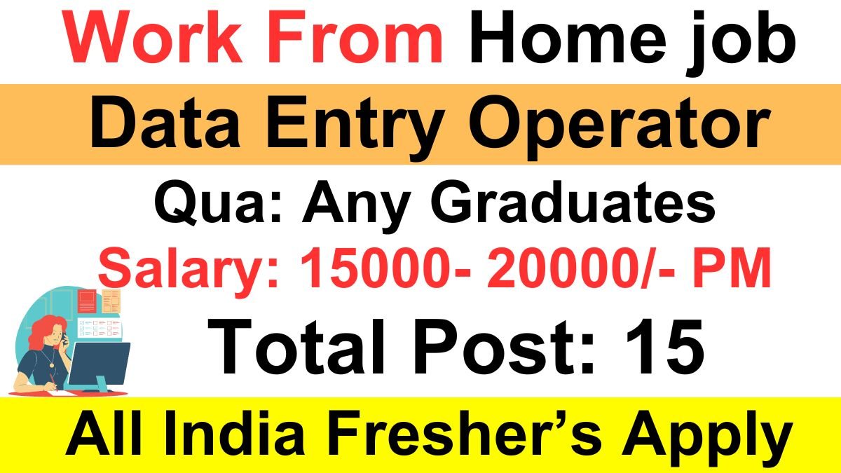 Data Entry Operator Work From Home job for Graduates, Apply Online